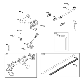 Fuel Supply Group Diagram and Parts List for 61A677-0100-J1  Briggs and Stratton Engine